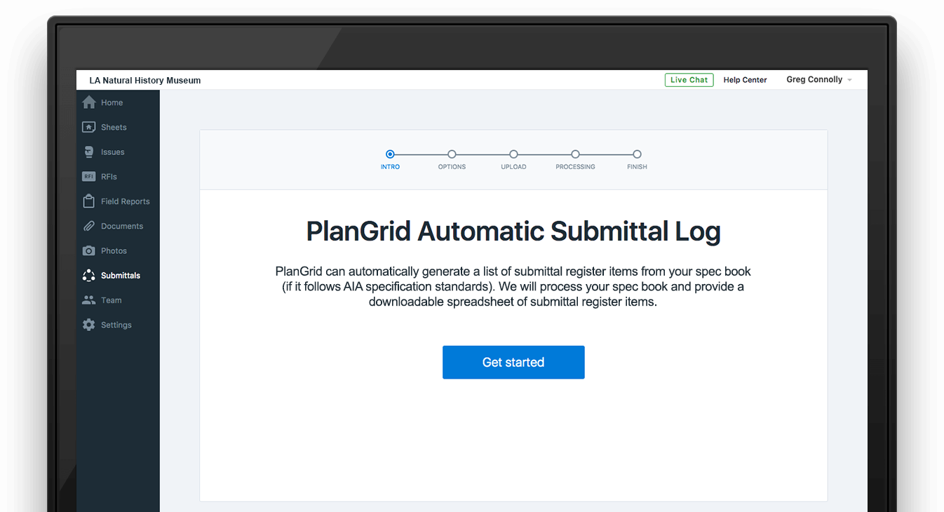plangrid automatic submittal log
