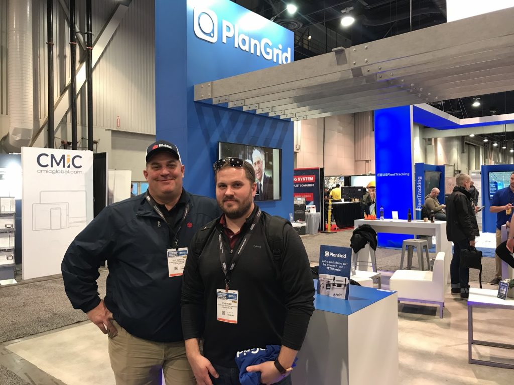 The PlanGrid booth at the World of Concrete 2019